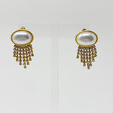 Pearl Button Cascade Shine Earrings