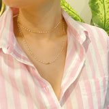 Collar Largo Perlas Y Cruces