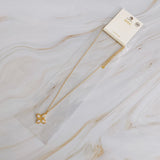 Collier Croix Perle Carrée