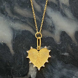 Collier coeur initial suspendu à clip
