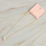 Collar de una sola perla y diamantes