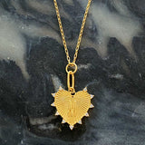 Collier coeur initial suspendu à clip