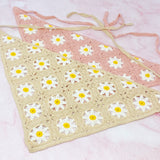 Bandana au crochet marguerite rétro