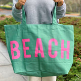 Tote de lona de playa bien hecho