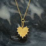 Collier coeur initial suspendu à clip