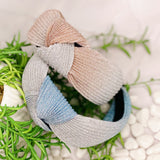 Diadema con pliegues brillantes