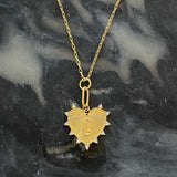 Collier coeur initial suspendu à clip
