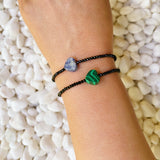 Bracelet extensible coeur semi-précieux