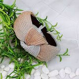 Diadema con pliegues brillantes