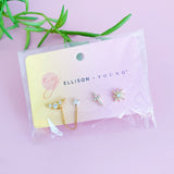 Ensemble de 3 boucles d'oreilles liées Be The Shine