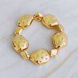 Bracelet extensible avec galets dorés Starlight