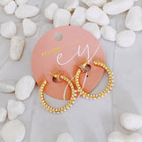 Pendientes de aro de perlas con clase para mujer
