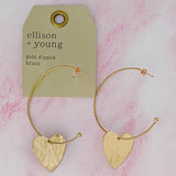 Boucles d'oreilles créoles cœur No Games