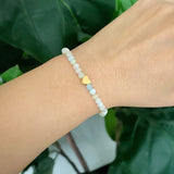 Preciosa pulsera elástica con cuentas de piedra