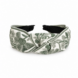 Floral patterned headband on a white background