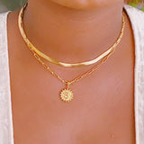 Collier initial à double chaîne