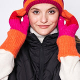 Gants longs à rayures colorées confortables