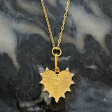 Collier coeur initial suspendu à clip