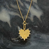 Collier coeur initial suspendu à clip
