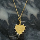 Collier coeur initial suspendu à clip