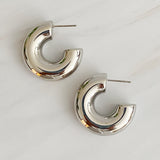 Polished Hollow Daily Hoop Earrings