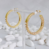 Pendientes de aro de perlas con clase para mujer