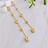 Pendientes colgantes con cinco piedras