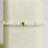 Preciosa pulsera elástica con cuentas de piedra