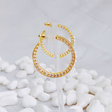 Pendientes de aro de perlas con clase para mujer