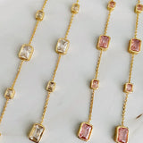 Pendientes colgantes con cinco piedras