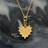 Collier coeur initial suspendu à clip