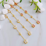 Pendientes colgantes con cinco piedras