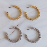 Golden Pebbles Hoop Earrings