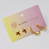 Ensemble de 2 boucles d'oreilles Magic Twinkle et créoles