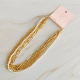 Collar de perlas con múltiples cadenas