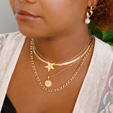 Collier initial à double chaîne