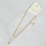 Collar de mariposa con cadena de perlas en capas