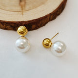 Ball-And-Pearl-Stud-Earrings