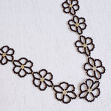 Beaded-Flower-Necklace-In-Black