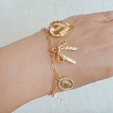 Big Heart 7 Charm Bracelet
Golden