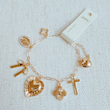 Big Heart 7 Charm Bracelet
Golden