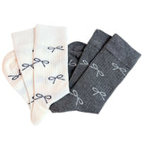 Bow Minimalist Socks Set Of 2