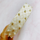 Bandeau matelassé en perles d'élégance