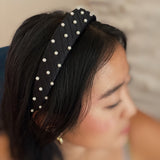 Bandeau matelassé en perles d'élégance