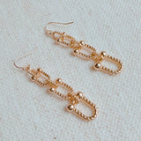 Cabled-U-Chain-Drop-Earrings