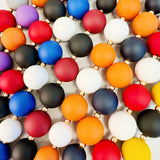 Colorful bead garland with various colors including red, blue, orange, and black.