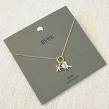 Gold-tone chain necklace adorned with a starfish charm and a western boot charm, capturing a playful blend of coastal and cowgirl vibes.