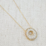 Crystal Bubble Initial Necklace