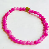 Preciosa pulsera elástica con cuentas de piedra