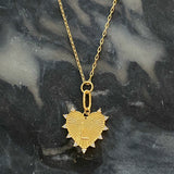 Collier coeur initial suspendu à clip